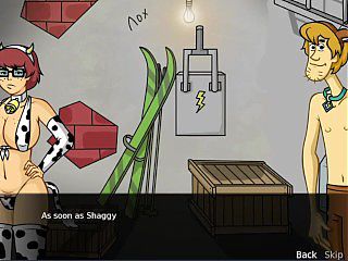 Halloween Scooby Doo sex game! Milking Velma cow costume!